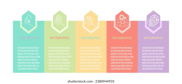 Infographic label design template with icons options or steps. Can be used for process diagram, presentations, workflow layout, banner, flow chart.Vector illustration.