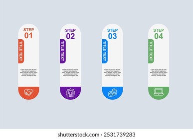 Infographic label design template with icons and 4 options or steps