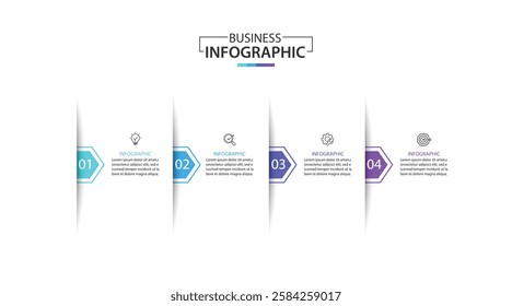Infographic label design template with icons and 4 options or steps. vector illustration
