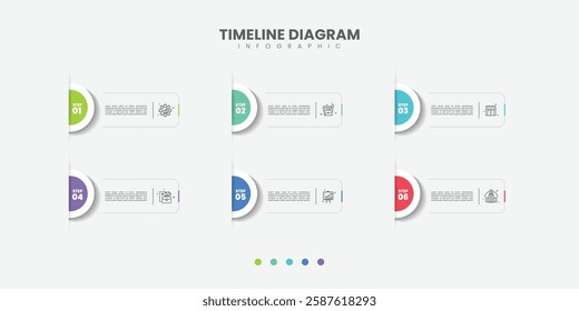 Infographic label design template with icons and 6 options or steps. Can be used for process diagram, presentations, workflow layout, banner, flow chart, info graph.