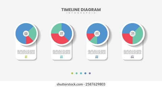 Infographic label design template with icons and 4 options or steps. Can be used for process diagram, presentations, workflow layout, banner, flow chart, info graph.