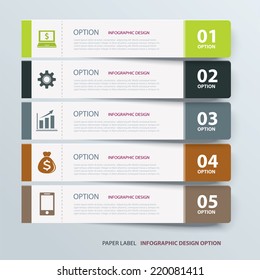 infographic label tab template