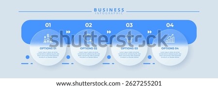 Infographic labels with icons and 4 options or steps. Suitable for process diagrams, presentations, workflow layouts, banners, flow charts, and infographics. Stock photo © 
