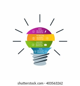 infographic lamp solution for your ideas, creative vector