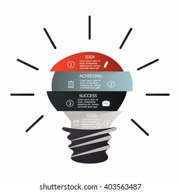 infographic lamp solution for your ideas, creative vector