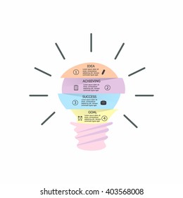 infographic lamp solution for your ideas, creative vector