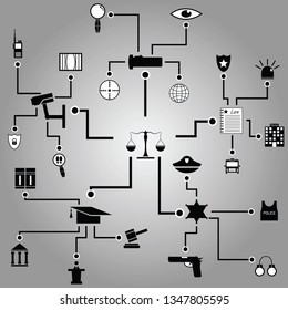 Infographic law template design.