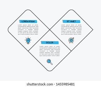 Infographic layout with 3 options. Vector