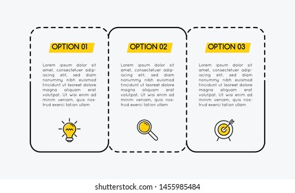 Infographic layout with 3 options. Vector