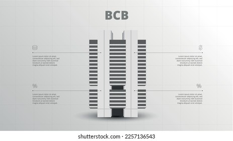 infographic Layout banco central do brazil vector