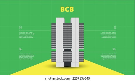 infographic Layout banco central do brazil vector