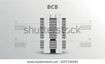 infographic Layout banco central do brazil vector