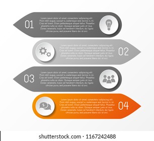 Infographic layout with business icons. Vector.