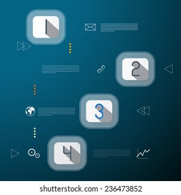 Infographic Layout on Blue Background Vector Illustration