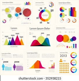 Infographic Layout  - Infographic template design and design elements. World map source CIA.gov (https://www.cia.gov/library/publications/the-world-factbook/docs/refmaps.html)