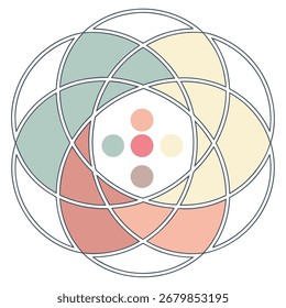 Diseños de infografía con diagrama hexagonal, gráfico circular