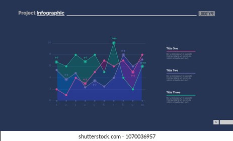 Infographic line chart slide template. Business data. Graph, diagram, design. Creative concept for infographic, report. Can be used for topics like statistics, analysis, research