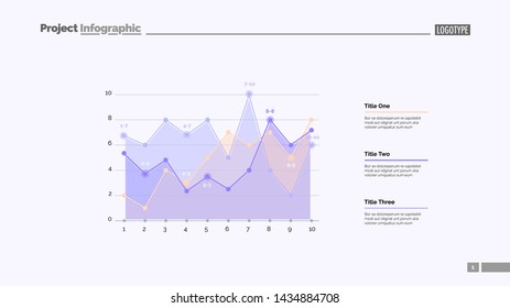 Infographic line chart slide template. Business data. Graph, diagram, design. Creative concept for infographic, report. Can be used for topics like statistics, analysis, research