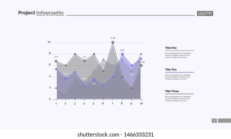 Infographic line chart slide template. Business data. Graph, diagram, design. Creative concept for infographic, report. Can be used for topics like statistics, analysis, research