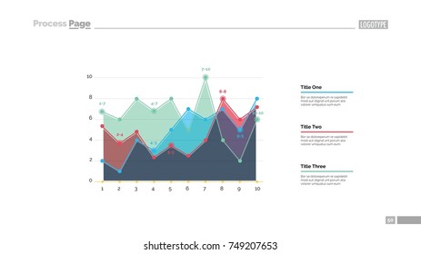 Infographic line chart slide template