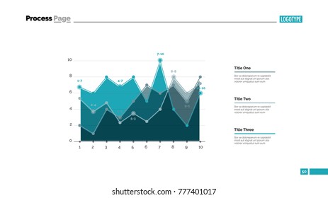 Infographic line chart slide template