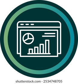 Infographic Line double Gredient Circle Vector Icon Design