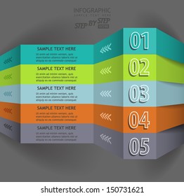 Infographic line of paper for presentation of data
