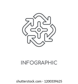 Infographic linear icon. Infographic concept stroke symbol design. Thin graphic elements vector illustration, outline pattern on a white background, eps 10.