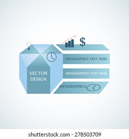 Infographic lines with circle holes on the grey background. Vector design.