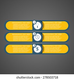 Infographic lines with circle holes on the grey background. Vector design.