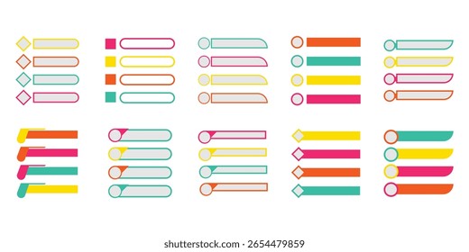 Infographic List Element ColorFull Bundle 