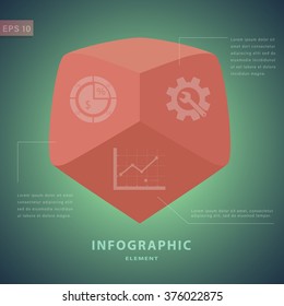 Infographic logo template for presentation, paper, chart, project and report with high quality business icons.