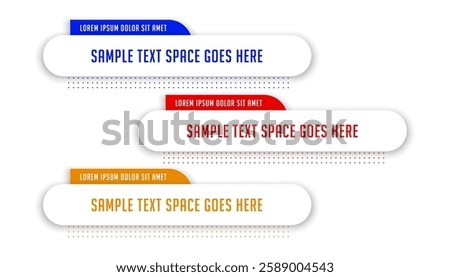 infographic lower third news headline banner in collection vector