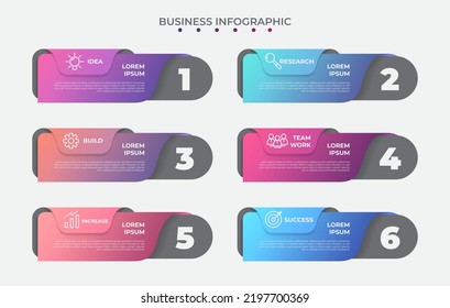 Infographic Or Lower Third Template In Gradient Color With Business Icon Design