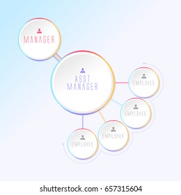 Infographic Management flow Vector illustration infographics four options light theme