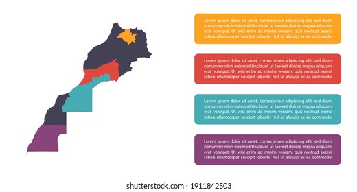 Infographic Map of Morocco, Vector Illustration EPS 10