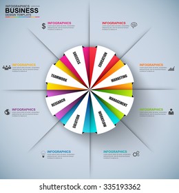Infographic marketing diagram vector design template. Can be used for workflow processes, banner, cycle diagram, number options, presentation and round chart, work plan, web design.