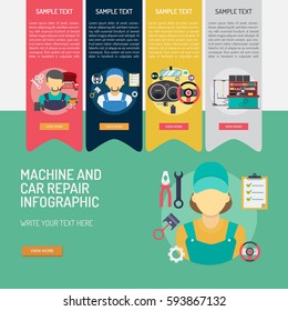 Infographic Mechanic and Car Repair
