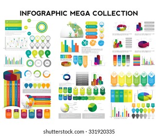 Infographic mega collection. vector