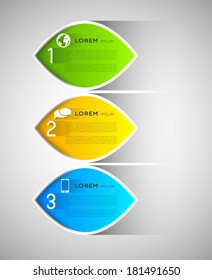 infographic mesh banners with option steps and icons, design element