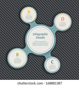 Infographic in metaball style on a 3d texture background