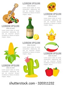 Infographic of Mexico, mexican traditions, mexican culture