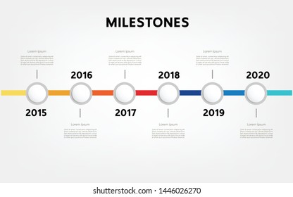 Infographic milestones project. Timeline Template presentations banner, workflow layout, process. Vector illustrator