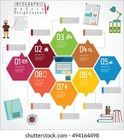 Infographic modern design template