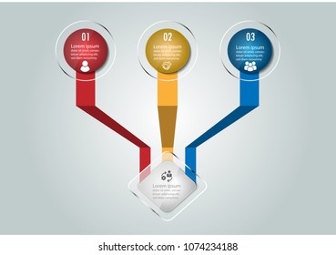 Infographic Modern design vector option banner,can be used for workflow layout, diagram, number options, web design.Business concept with 3 options, steps or processes