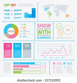 Infographic modern flat and simplistic style vector elements eps10.