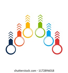 Infographic Modern Six Arrow Template Design Vector Image
