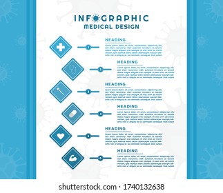 Infographic modern square shape icon for medical design  ingredient style. vector illustration.