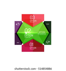 Infographic modern templates - geometric shapes. For banners, business backgrounds, presenations