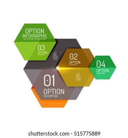 Plantillas modernas e infográficas: formas geométricas. Para banners, fondos empresariales, presentaciones